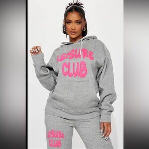 Fashion Nova Leisure Club Hoodie set